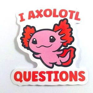 Aforable Axolotl Crazy Trending WaterProof Single Decor Accent Sticker